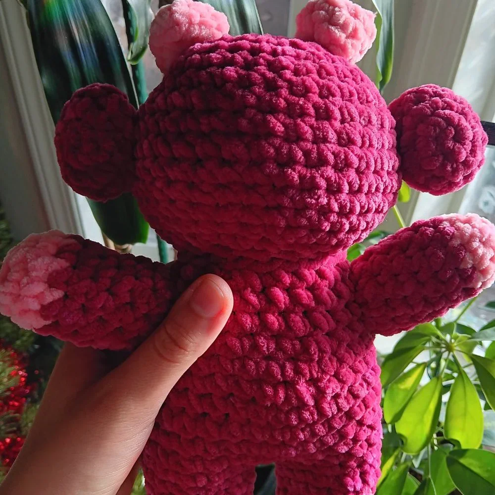 Crochet Raspberry Cow - Picture 3 of 4